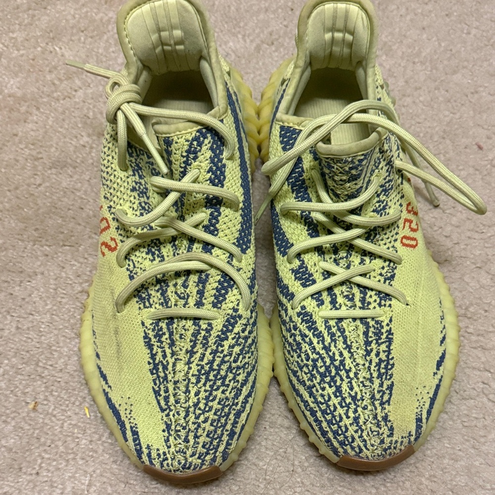 Yeezy Boost 350 V2 Yellow with Blue & Orange Accents